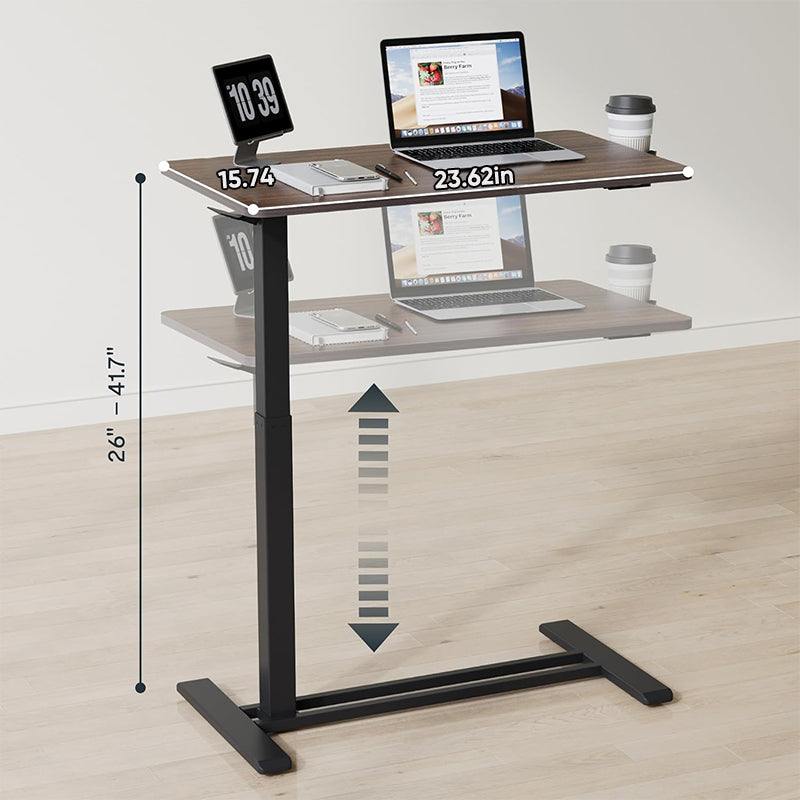 Hidden Casters Adjustable Bedside Table